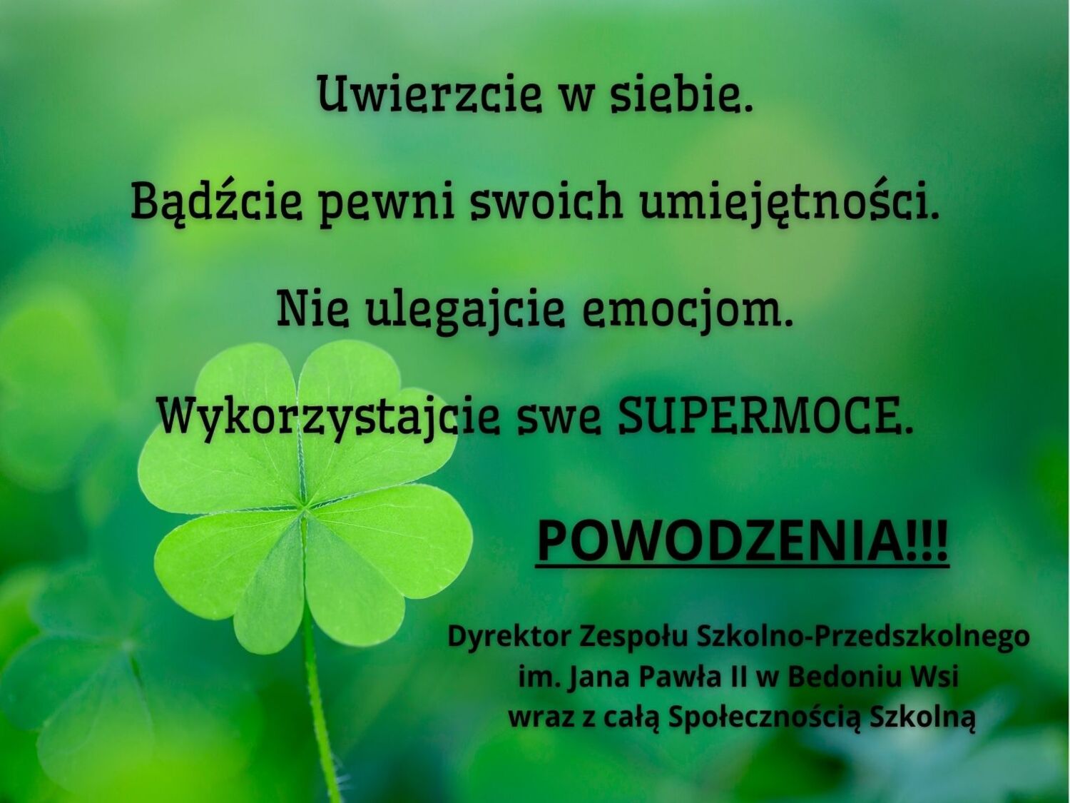 życzenia dla ósmoklasistów