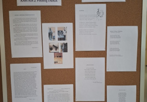 Wiersze i wspomnienia - prace konkursowe uczniów na gazetce szkolnej.