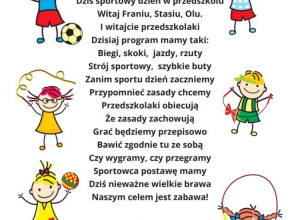 Ruch to zdrowie – "Sportowe piątki w naszym przedszkolu"