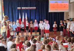 Klasa 2a podczas występu.