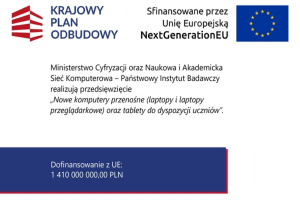 Plakat informacyjny dotyczący projektu.