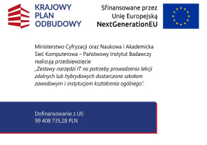 Plakat informacyjny dotyczący projektu.