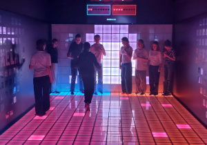 Uczniowie podczas gry.