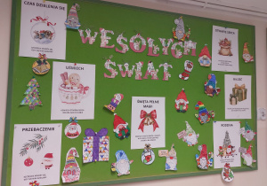 Tablica przed świetlicą szkolną.