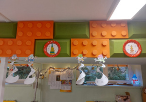 Dekoracje zrobione przez dzieci.