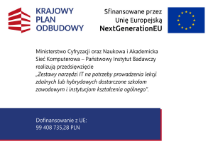 Plakat informacyjny dotyczący projektu.