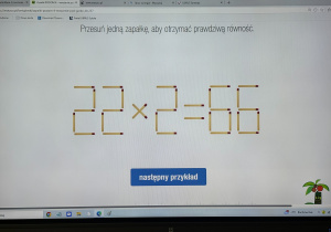 Łamigłówki matematyczne z wykorzystaniem zapałek.