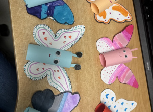 Motyle wykonane przez uczniów.