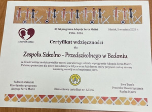 Jubileusz 30-lecia Adopcji Serca w naszej szkole!