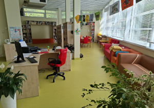 Biblioteka, w której nasi uczniowie wypożyczają lektury oraz inne interesujące książki.